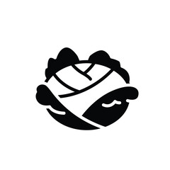 cabbage solid icon vector design good for web or mobile app
