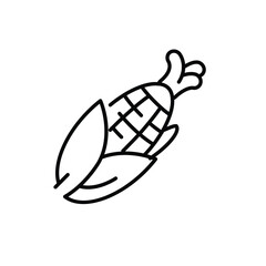 corn thin outline icon vector design good for web or mobile app