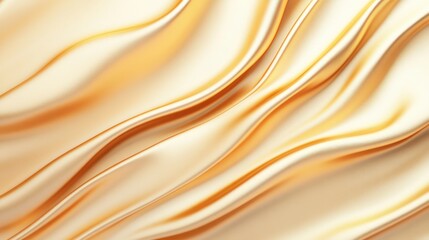 Obraz premium Abstract golden silk fabric texture with smooth flowing waves