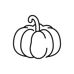 pumkin thin outline icon vector design good for web or mobile app
