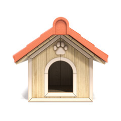 Dog house Front view 3D
