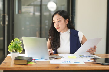 Asian businesswoman working in the office