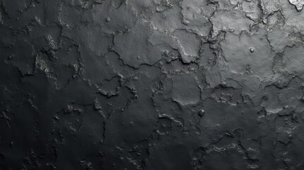 Fototapeta premium The dark, tarnished texture of oxidized silver reveals a stunning contrast between matte and shiny surfaces.