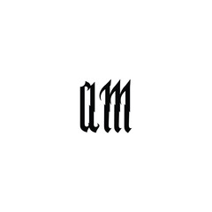 AM monogram logo design letter text name symbol monochrome logotype alphabet character simple logo