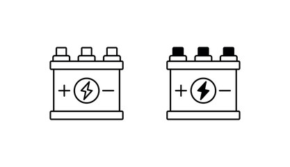 Battery Storage icon design with white background stock illustration
