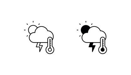 Climate Change Graph icon design with white background stock illustration