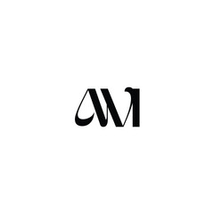 AM monogram logo design letter text name symbol monochrome logotype alphabet character simple logo