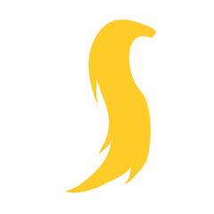 Yellow ponytail vector