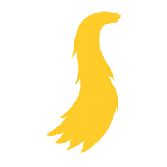 Yellow ponytail vector