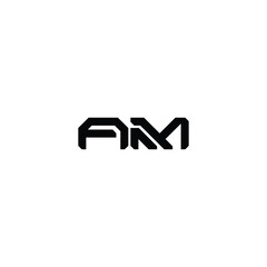 AM monogram logo design letter text name symbol monochrome logotype alphabet character simple logo