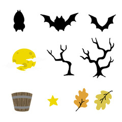 Set of Haloween icon for decorate holiday theme