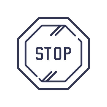 recommend clip art: Outline of a stop sign symbolizing halting activity.