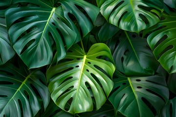 A close up of a bunch of green leaves