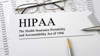  HIPAA Document with Business Accessories, The Health Insurance Portability and Accountability Act of 1996