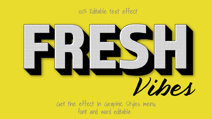 customizable text effect retro bold with halftone for marketing contemporary, trendy, creative