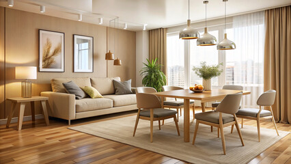 modern living room with fireplace