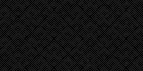 Vector abstract dark black paper rectangle silk ornament fabric pattern overlap backdrop design. minimal diamond creative triangle rough overlapping texture fabric canvas pattern background.