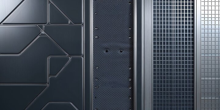 Metallic Geometric Panel Textures
