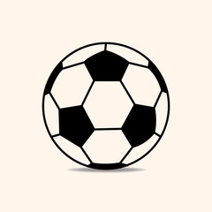 Fototapeta premium Football, soccer ball icon sign and symbol vector illustration.