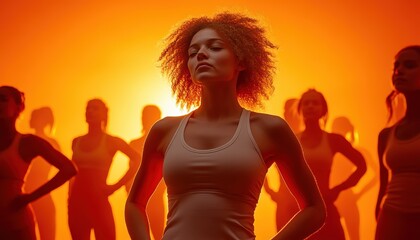 Inspirational dance performance at sunset with a diverse group of dancers