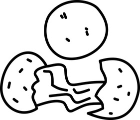 Cheese balls outline 