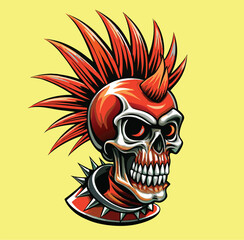 Fototapeta premium teschio punk 04