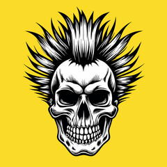 Fototapeta premium teschio punk 02