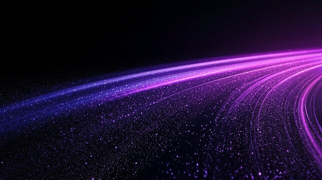 An elegant abstract background in a purple gradient transitioning to black, enhanced by a light effect, characterized by a minimalist approach and a grainy texture.