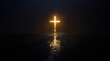The shining holy cross that symbolizes faith in God Jesus Christ, the Savior and Redeemer, repentance for sins, prayer, spirituality, and fasting, faith and love, Bible