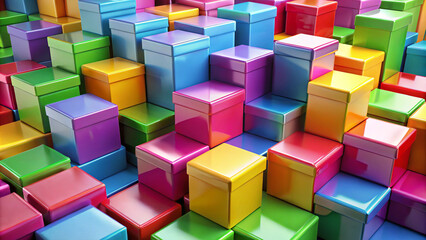Obraz premium colorful cubes background