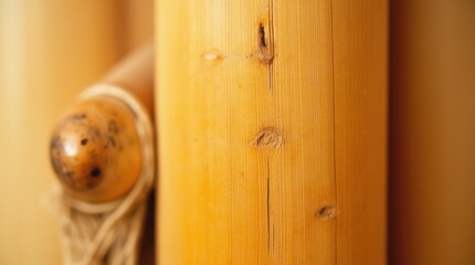 Obraz premium The smooth, polished texture of bamboo is both strong and inviting, with its natural sheen reflecting light beautifully.