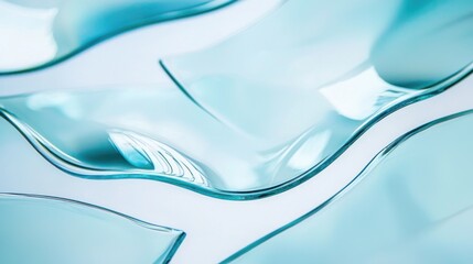Ripple Effect: Wavy Glass Shapes Background for a Fluid Aesthetic