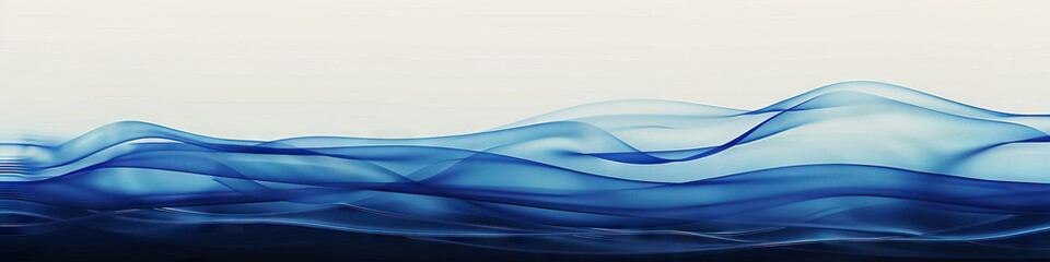 Fototapeta premium Blue Wave Ripple Pattern - A soothing blue wave pattern creates a subtle, rippled effect against a neutral colored background.