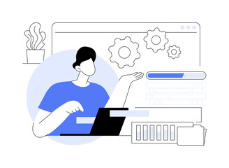 Download software isolated cartoon vector illustrations.