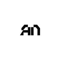 AN monogram logo design letter text name symbol monochrome logotype alphabet character simple logo