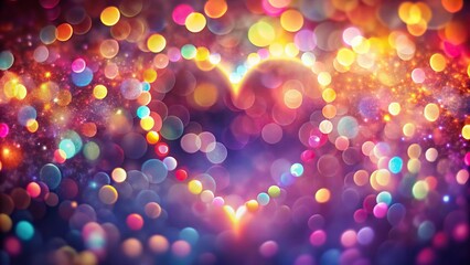 abstract colorful background with heart shape for valentine celebration