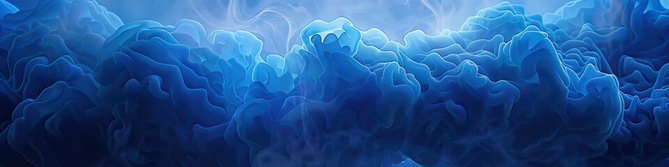 Fototapeta premium Ethereal Blue: A cloud-like pattern created by smoke or mist.