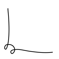 Hand drawn line corner border