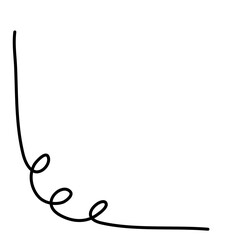 Hand drawn line corner border