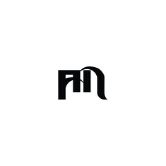 AN monogram logo design letter text name symbol monochrome logotype alphabet character simple logo