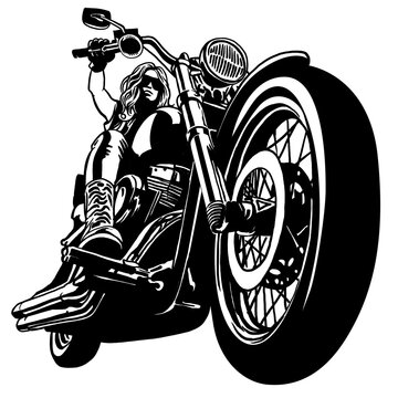 donna in moto