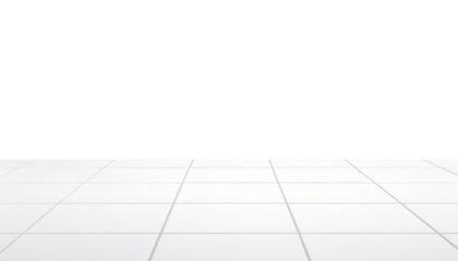 white tile floor border isolated on transparent background cutout