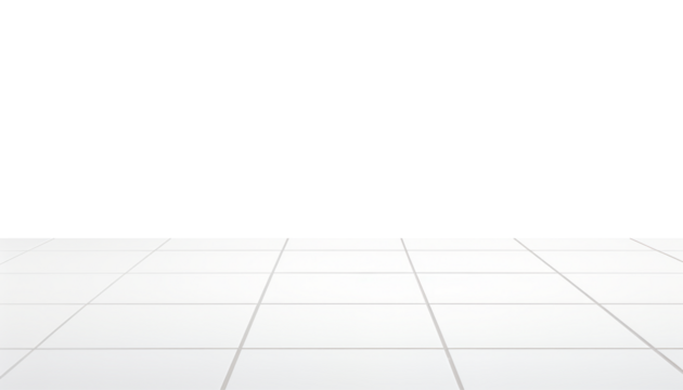 white tile floor border isolated on transparent background cutout