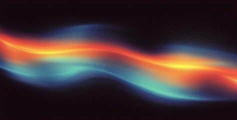 Obraz premium Sphere of teal blue, orange, and white grainy gradients with grainy texture on black background