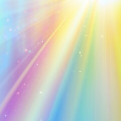 Transparent background with blurred rainbow light leak effect
