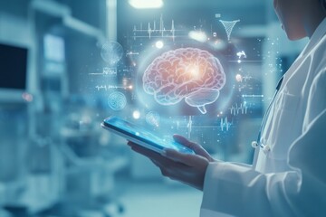 Innovative brain hologram in cutting-edge healthcare