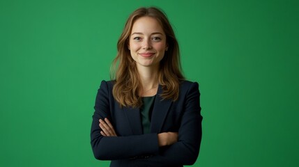 A smiling founder leans forward engaging the audience with her compelling story and ideas.