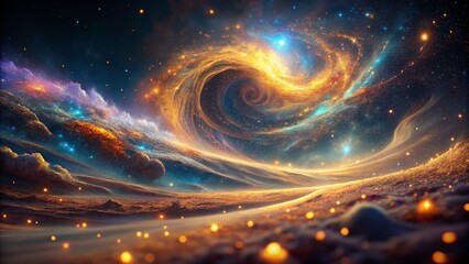 Obraz premium Ethereal Stardust Sculptures in Interstellar Space - Cosmic Beauty and Infinity