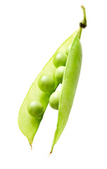 Fresh pea isolated on white background