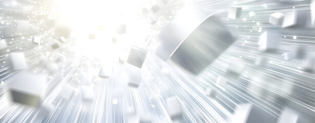 Abstract Fluid Art in Serene Blues: A captivating abstract design featuring flowing, ethereal lines in soft blues and whites, evoking a sense of serenity and tranquility.